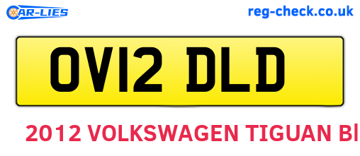 OV12DLD are the vehicle registration plates.