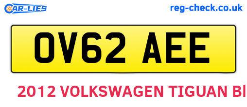 OV62AEE are the vehicle registration plates.