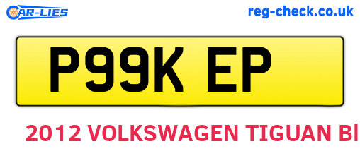 P99KEP are the vehicle registration plates.