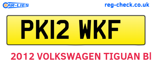 PK12WKF are the vehicle registration plates.