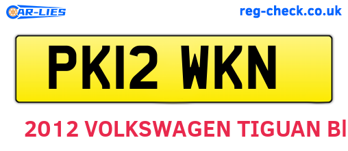 PK12WKN are the vehicle registration plates.