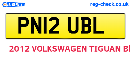 PN12UBL are the vehicle registration plates.
