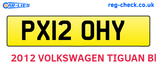 PX12OHY are the vehicle registration plates.