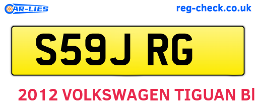 S59JRG are the vehicle registration plates.