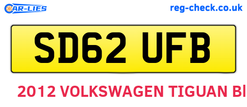 SD62UFB are the vehicle registration plates.