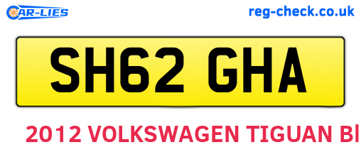 SH62GHA are the vehicle registration plates.