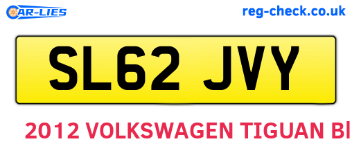 SL62JVY are the vehicle registration plates.
