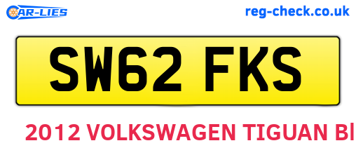 SW62FKS are the vehicle registration plates.