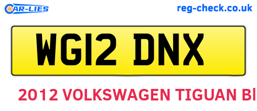 WG12DNX are the vehicle registration plates.