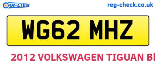 WG62MHZ are the vehicle registration plates.