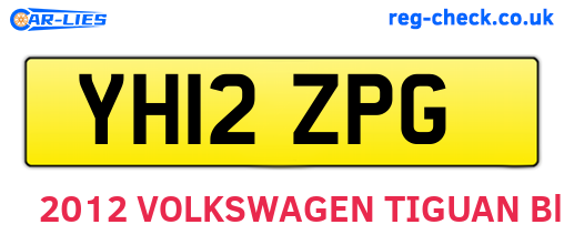 YH12ZPG are the vehicle registration plates.