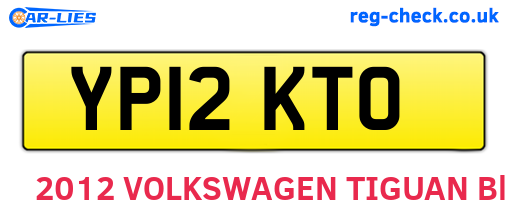 YP12KTO are the vehicle registration plates.