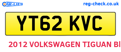 YT62KVC are the vehicle registration plates.