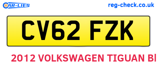 CV62FZK are the vehicle registration plates.
