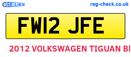 FW12JFE are the vehicle registration plates.