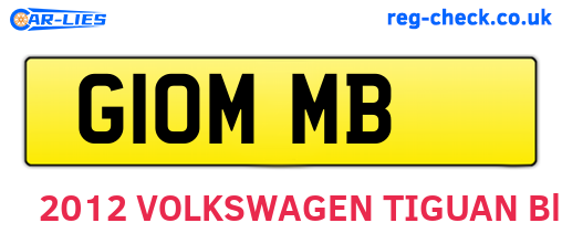 G10MMB are the vehicle registration plates.