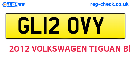 GL12OVY are the vehicle registration plates.