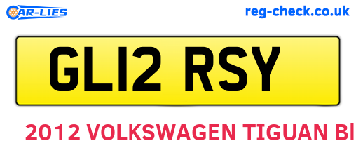 GL12RSY are the vehicle registration plates.