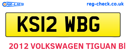 KS12WBG are the vehicle registration plates.
