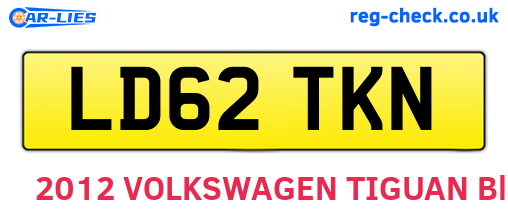 LD62TKN are the vehicle registration plates.