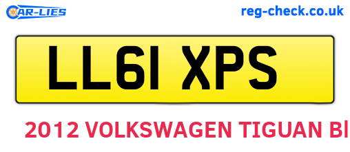 LL61XPS are the vehicle registration plates.