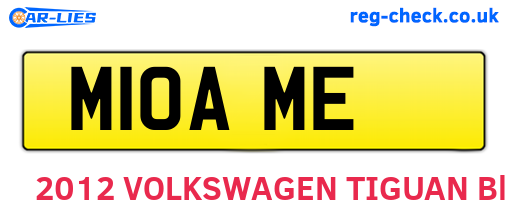M10AME are the vehicle registration plates.