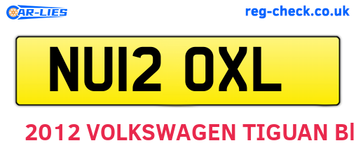 NU12OXL are the vehicle registration plates.