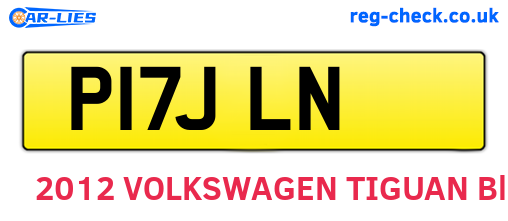 P17JLN are the vehicle registration plates.