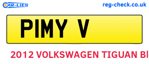 P1MYV are the vehicle registration plates.