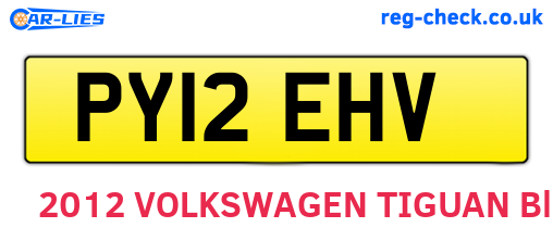 PY12EHV are the vehicle registration plates.