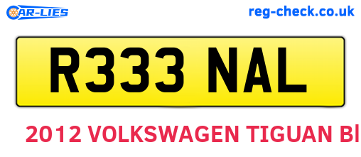 R333NAL are the vehicle registration plates.