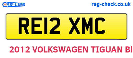 RE12XMC are the vehicle registration plates.