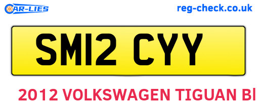 SM12CYY are the vehicle registration plates.