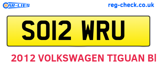 SO12WRU are the vehicle registration plates.