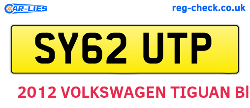 SY62UTP are the vehicle registration plates.