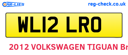 WL12LRO are the vehicle registration plates.