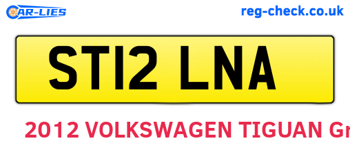 ST12LNA are the vehicle registration plates.