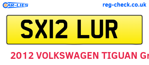 SX12LUR are the vehicle registration plates.