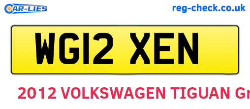 WG12XEN are the vehicle registration plates.