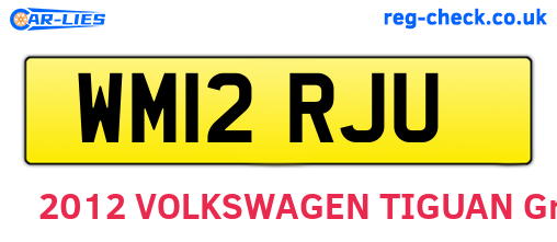 WM12RJU are the vehicle registration plates.