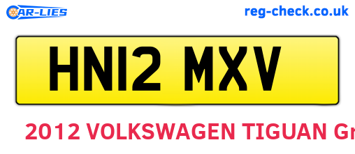 HN12MXV are the vehicle registration plates.