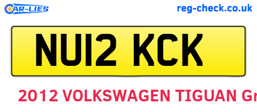 NU12KCK are the vehicle registration plates.