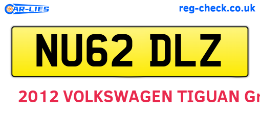 NU62DLZ are the vehicle registration plates.