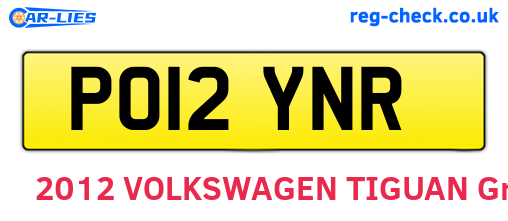 PO12YNR are the vehicle registration plates.