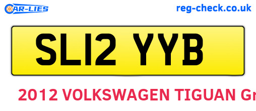 SL12YYB are the vehicle registration plates.