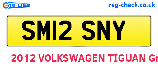 SM12SNY are the vehicle registration plates.