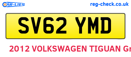 SV62YMD are the vehicle registration plates.