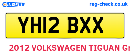 YH12BXX are the vehicle registration plates.