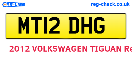 MT12DHG are the vehicle registration plates.