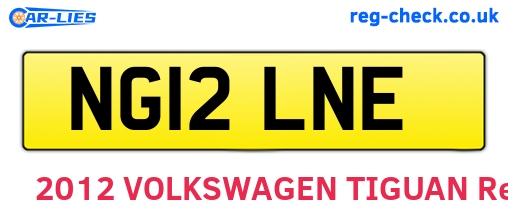 NG12LNE are the vehicle registration plates.